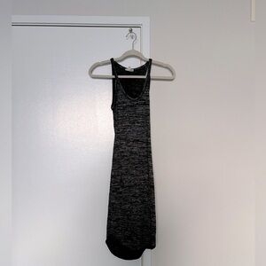 Aritzia Wilfred Free XXS Marled Grey and Black knit dress with cut open back